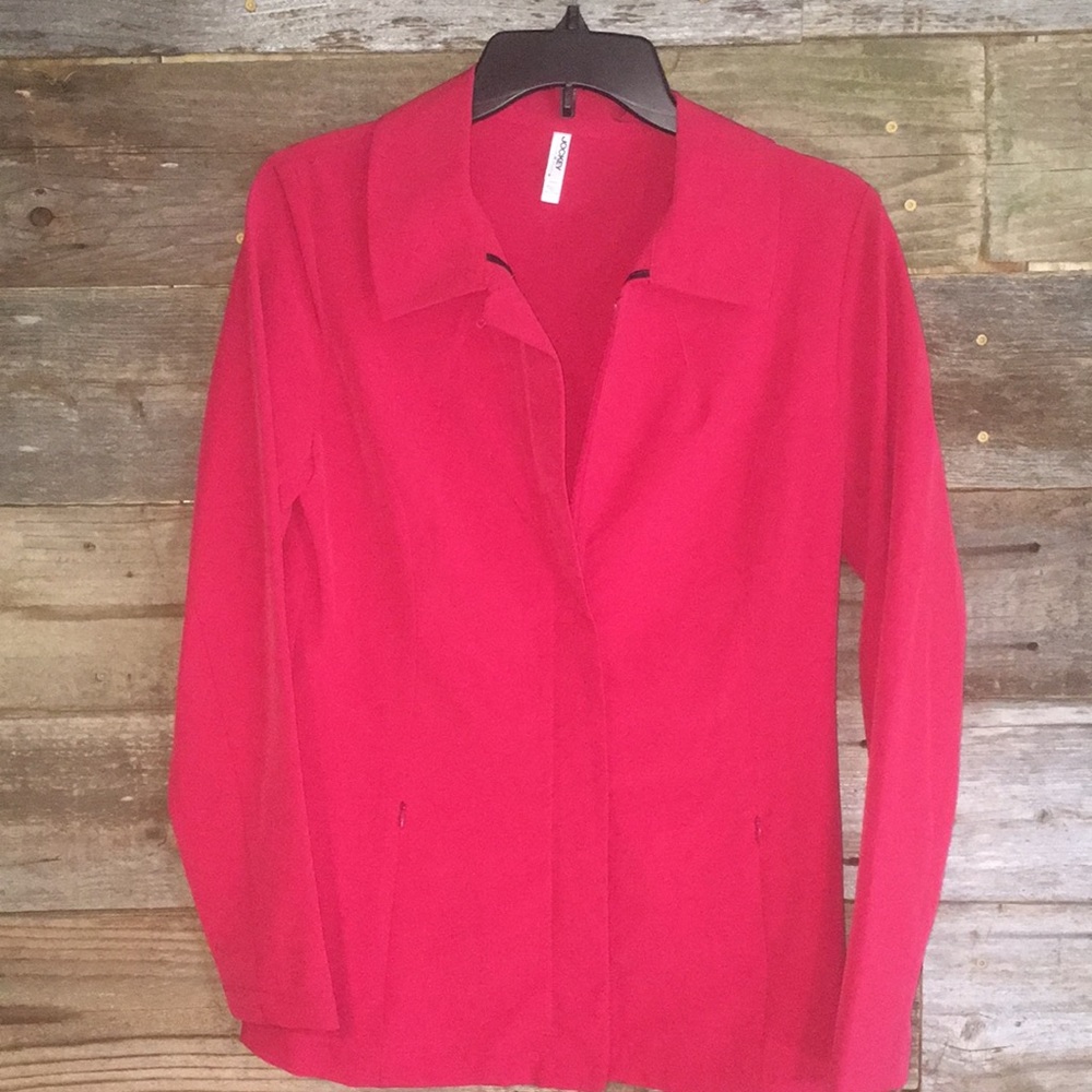 NWT Red Jockey P2P Red Zip Jacket Size 6